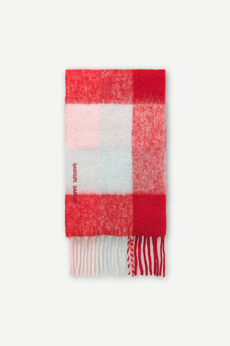 Samsøe Samsøe Alex scarf - Haute red check