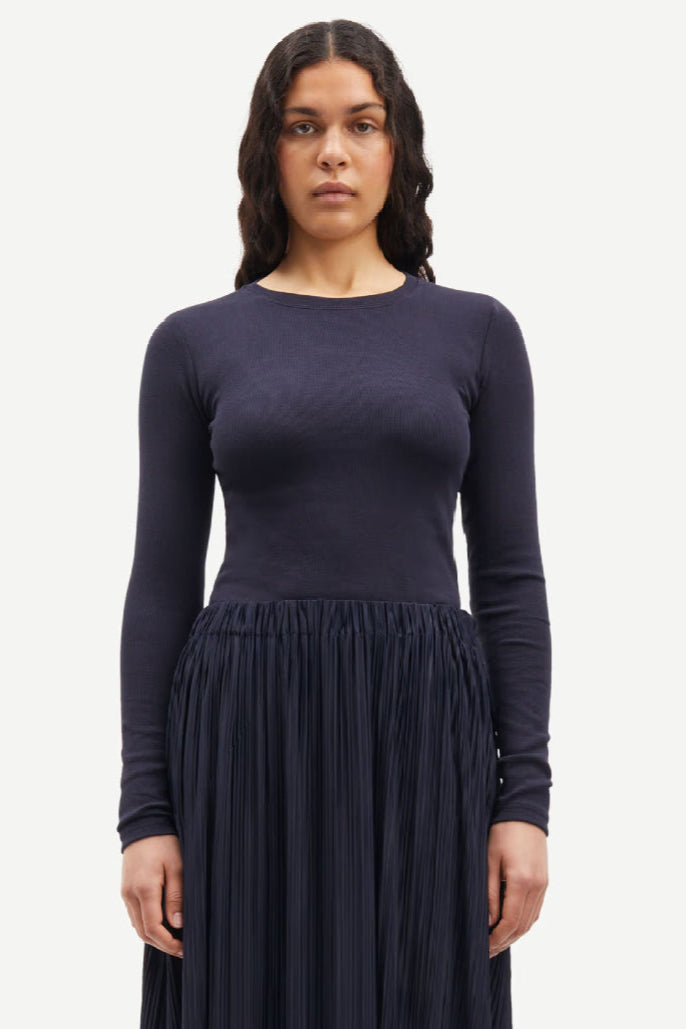 Samsøe Samsøe Alexa ls shirt - Night Sky