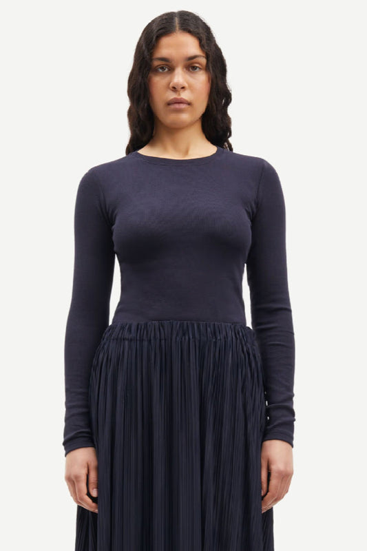 Samsøe Samsøe Alexa ls shirt - Night Sky