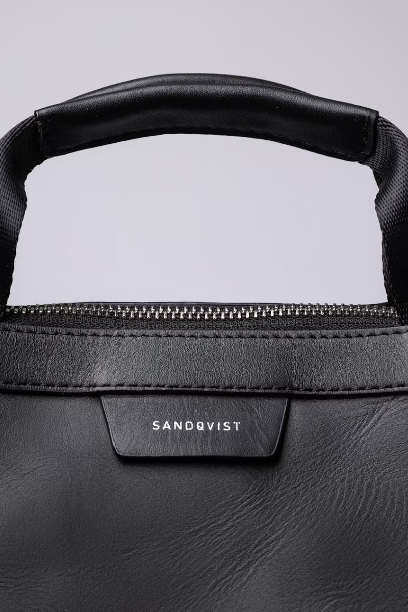 Sandqvist Beenie Leather - black