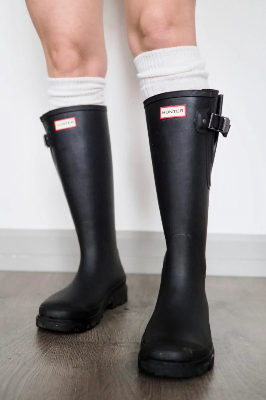 Sidoste Halla Merinovillanen polvisukka - cream