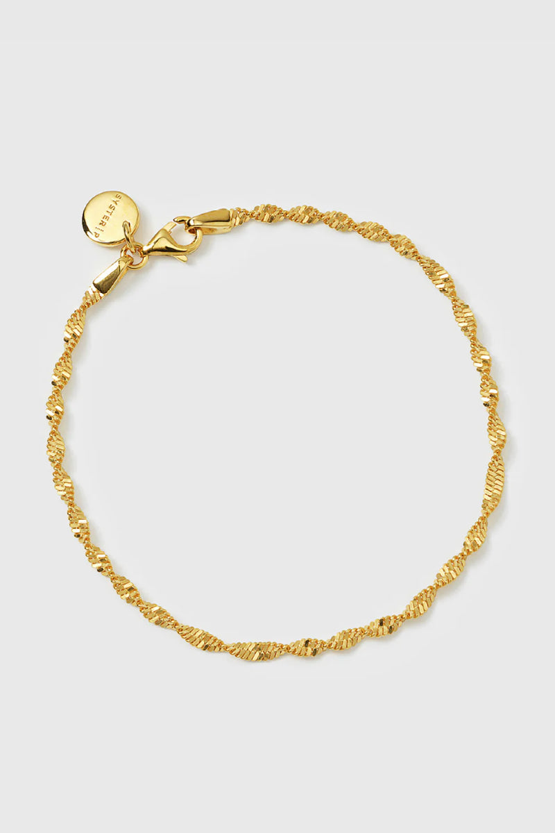 Syster P Herringbone Twisted bracelet - gold