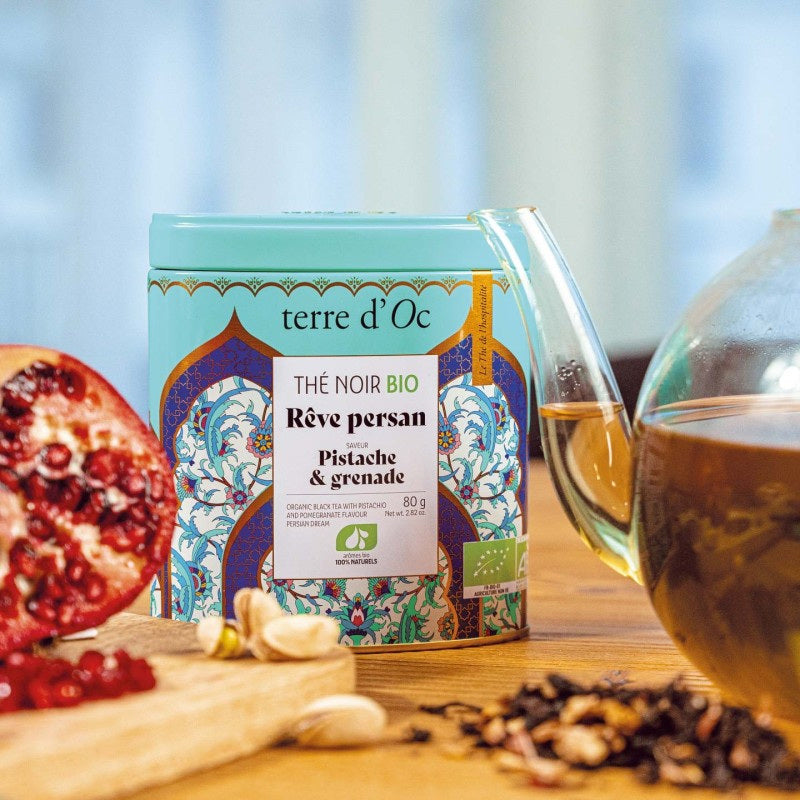 Terre d'Oc Rêve Persan – musta luomuirtotee. Luomuteetä pieneksi lahjaksi.