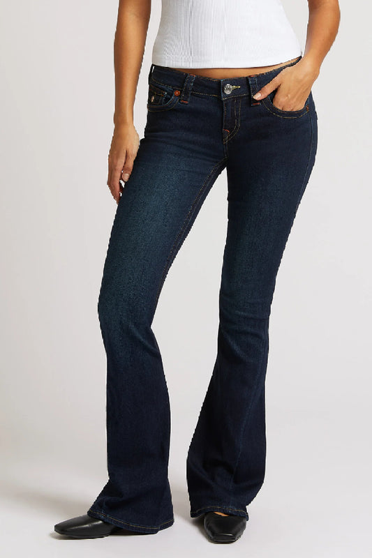 True Religion Joey Low Rise Flare - Muddy waters