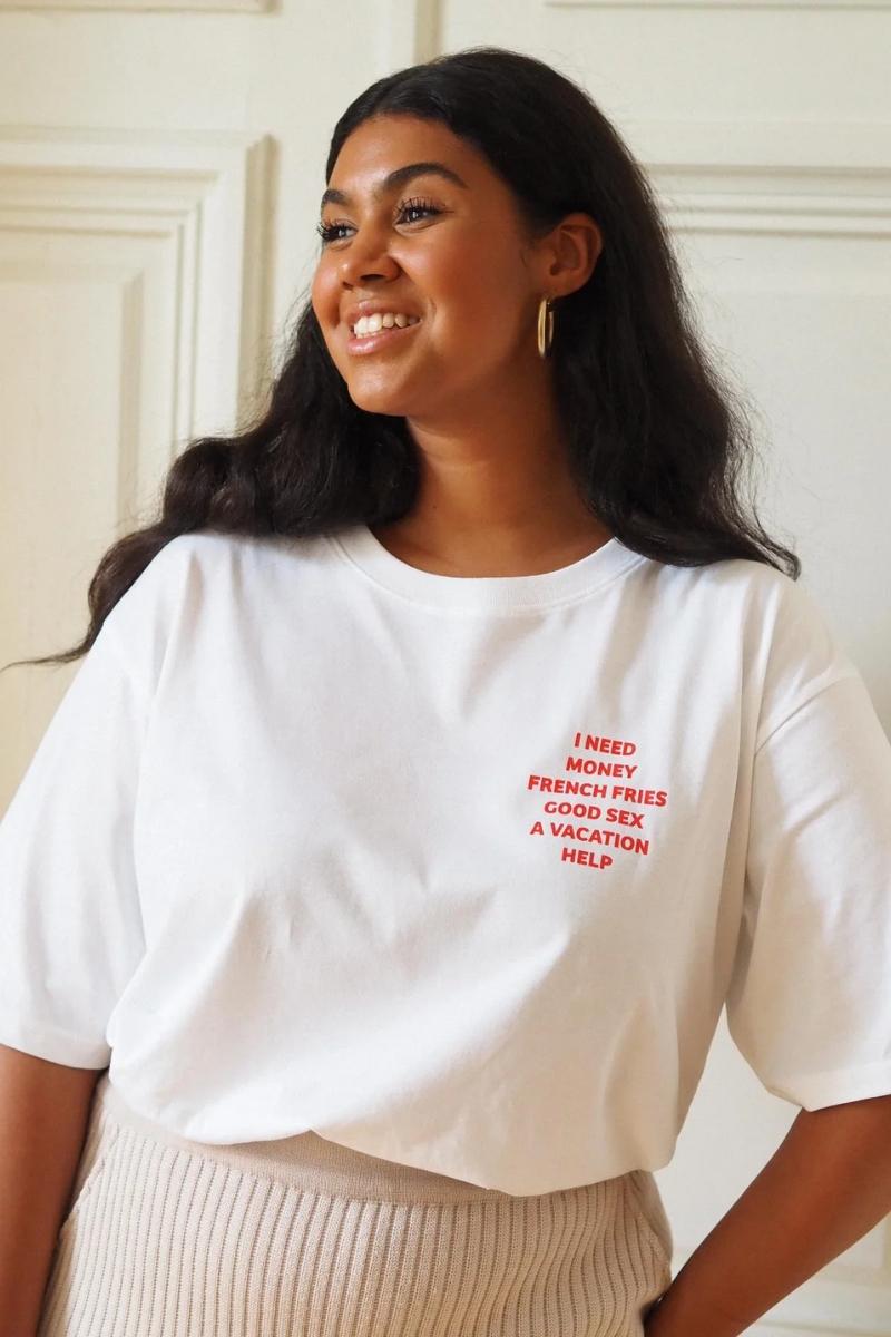 UHANA valkoinen t-paita