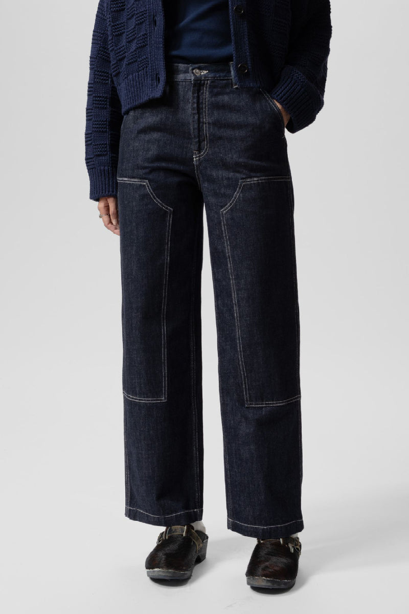 Nudie Jeans Wendy Double Knee Denim Pants - Dark Blue