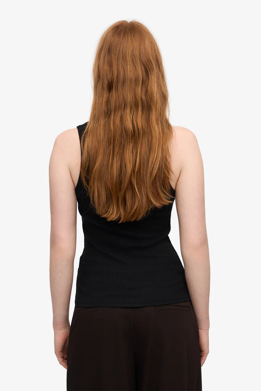 Colorful Standard Organic Rib Tank Top - deep black
