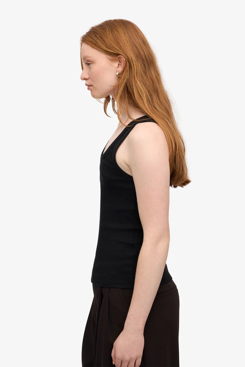 Colorful Standard Organic Rib Tank Top - deep black