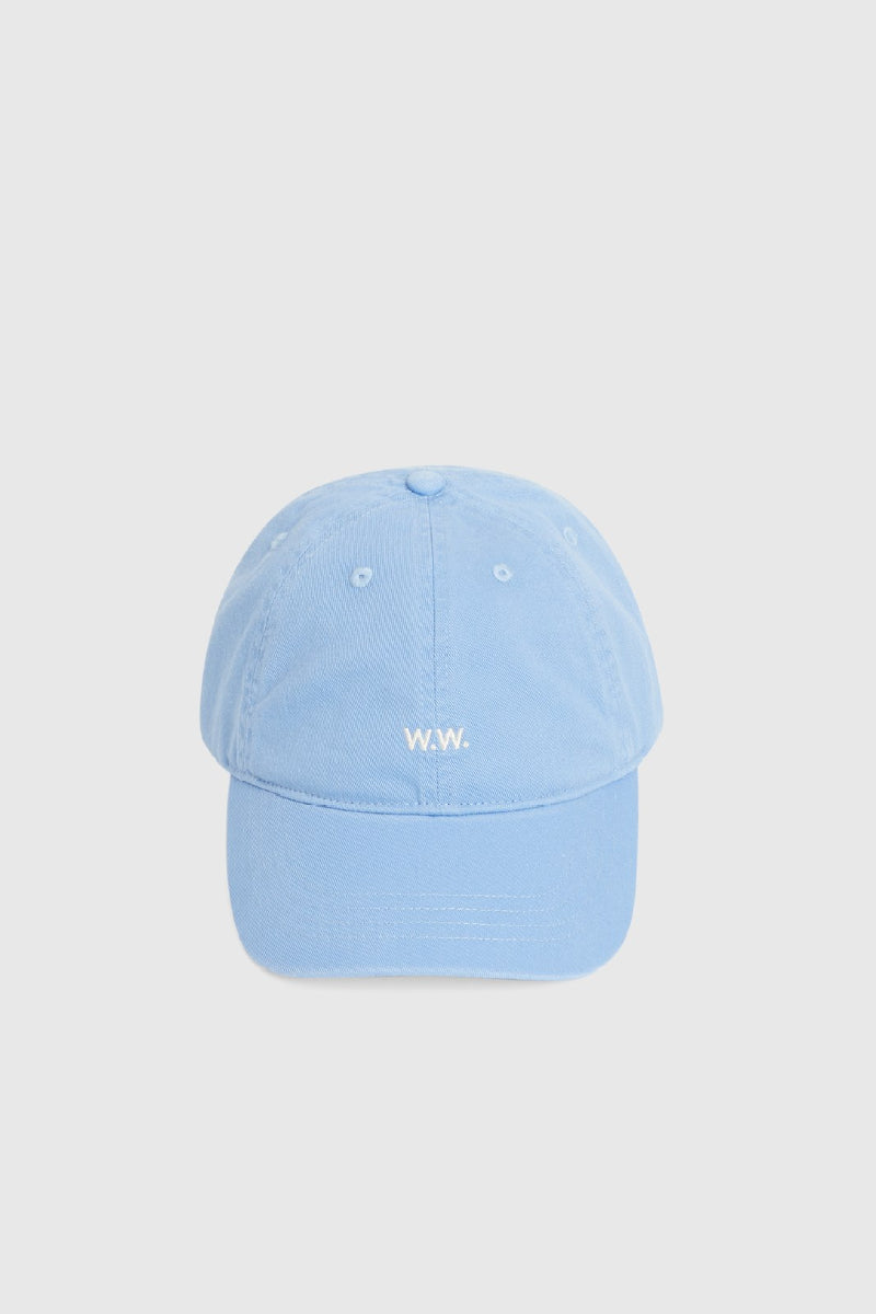 Wood Wood Low profile twill cap - soft blue