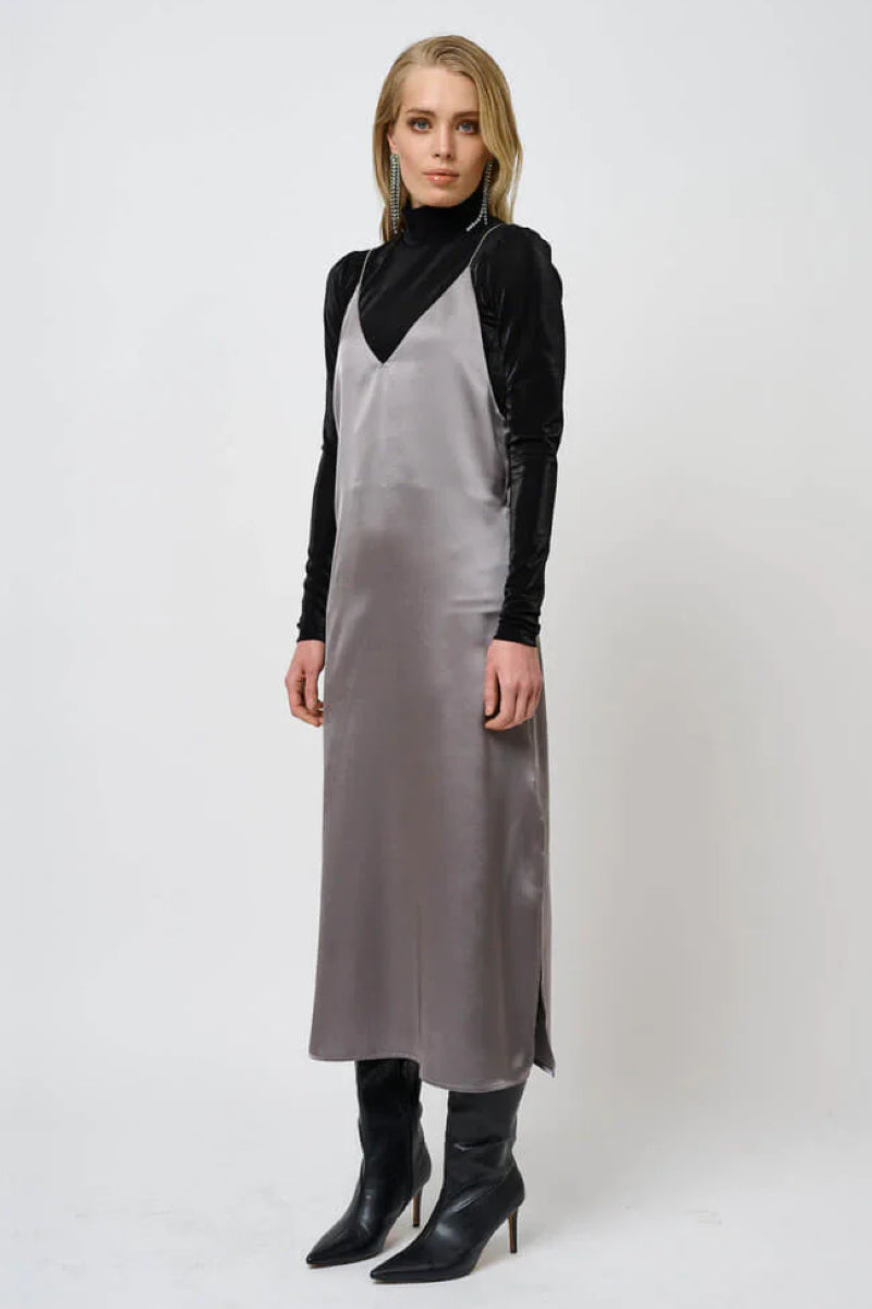 Bruuns Bazaar Catmint Indie dress - dark grey