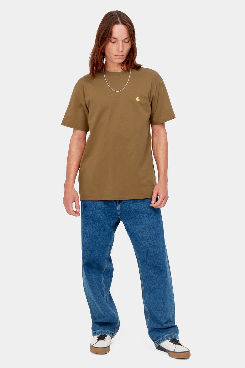 Carhartt WIP S/S Chase T-shirt - hamilton brown/gold