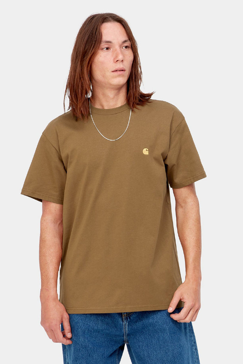 Carhartt S/S Chase T-shirt - hamilton brown/gold
