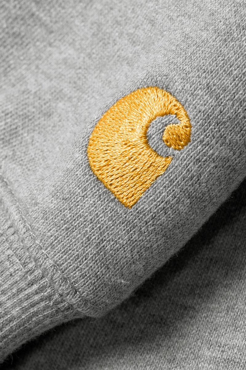 Carhartt WIP Hooded Chase Sweat - grey / gold