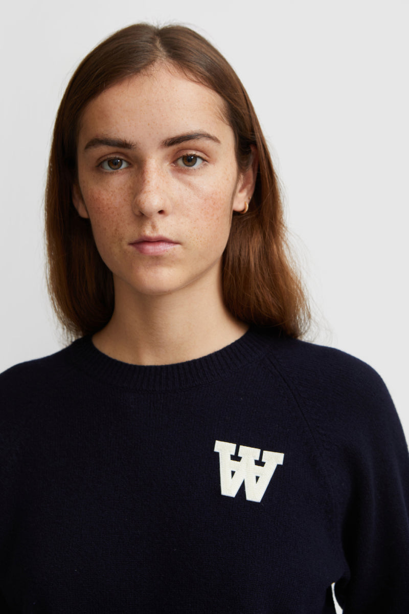 Double A by Wood Wood Asta jumper - navy