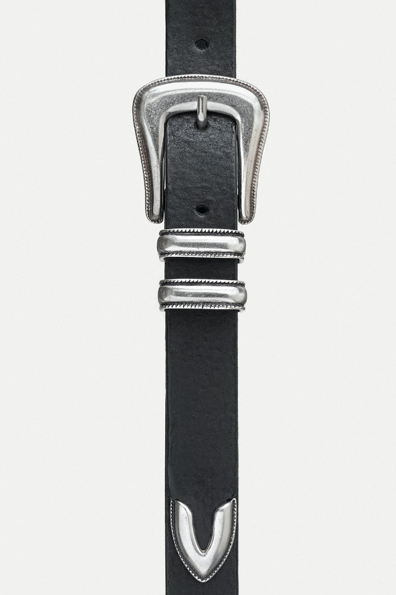 Nudie Western Silver belt - musta