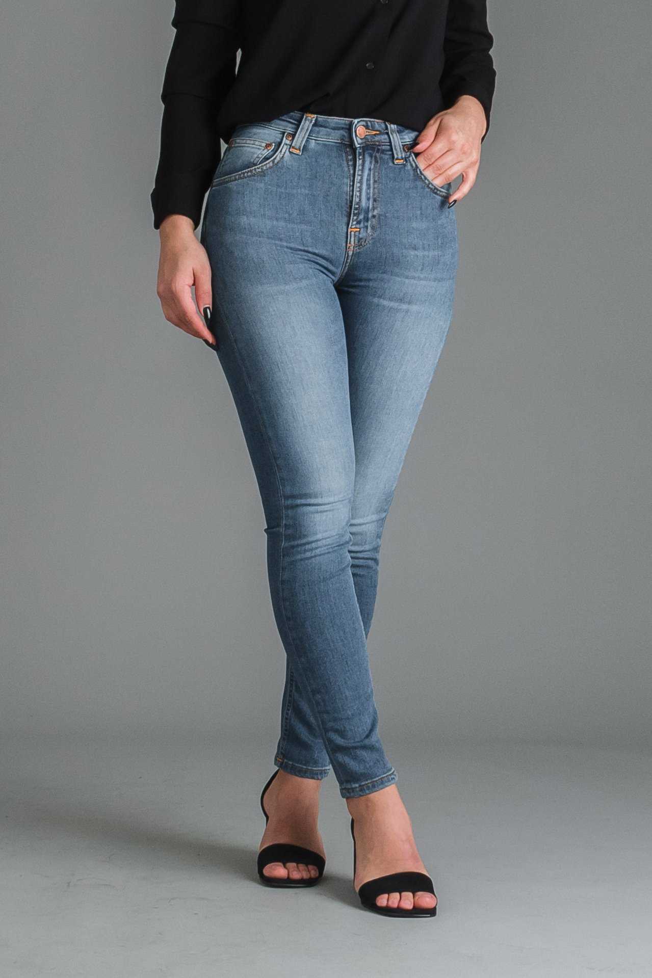 Nudie Hightop Tilde naisten farkut - blue stellar | INCH" farkkukauppa