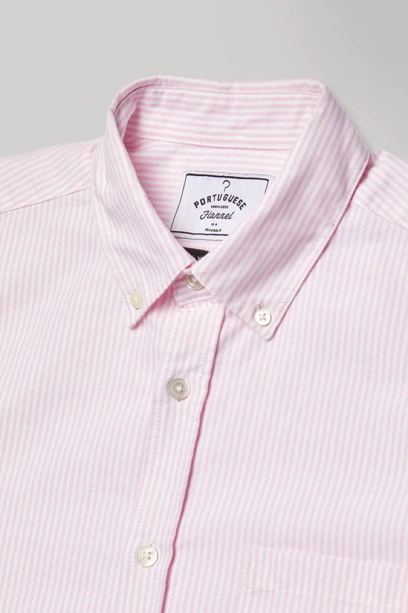 Portuguese Flannel Belavista Striped collar shirt - pink