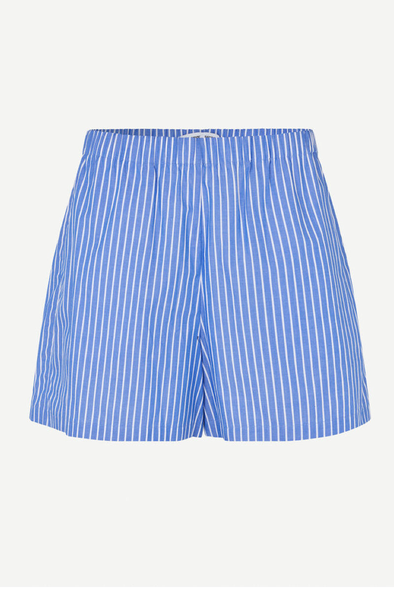 Samsøe & Samsøe Maren Shorts - blue white stripe
