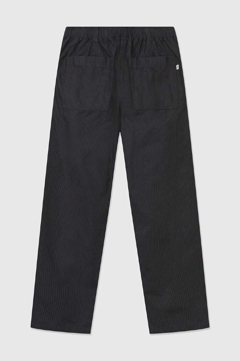 Wood Wood Stanley crispy check trousers - black