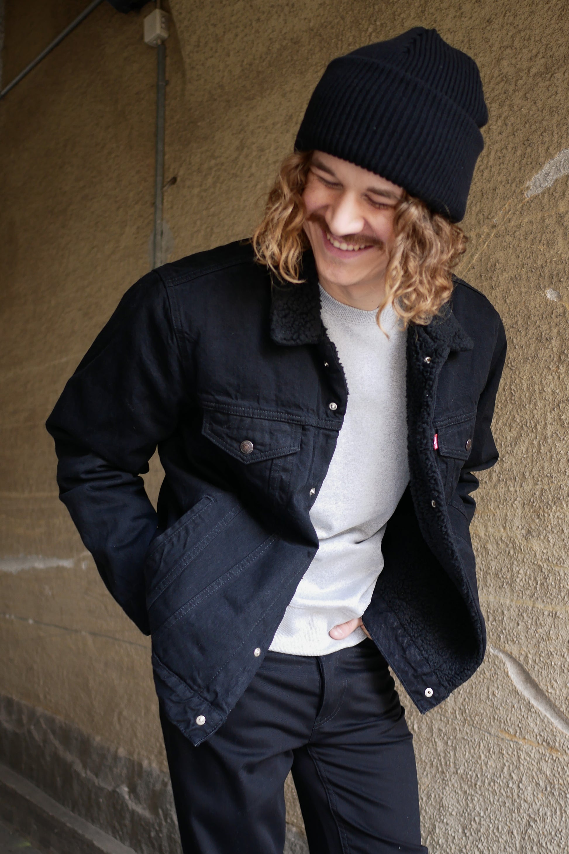 Denim Sherpa Jacket Dark Denim Levi Jacket Levi's Sherpa Trucker